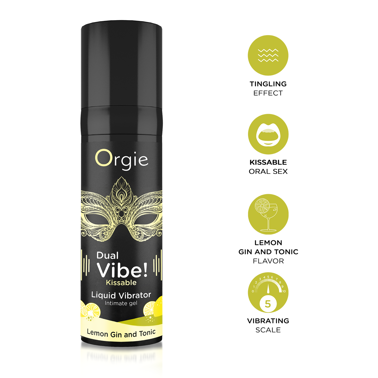 Vibrationsgel - Dual Vibe! Lemon Gin Tonic
