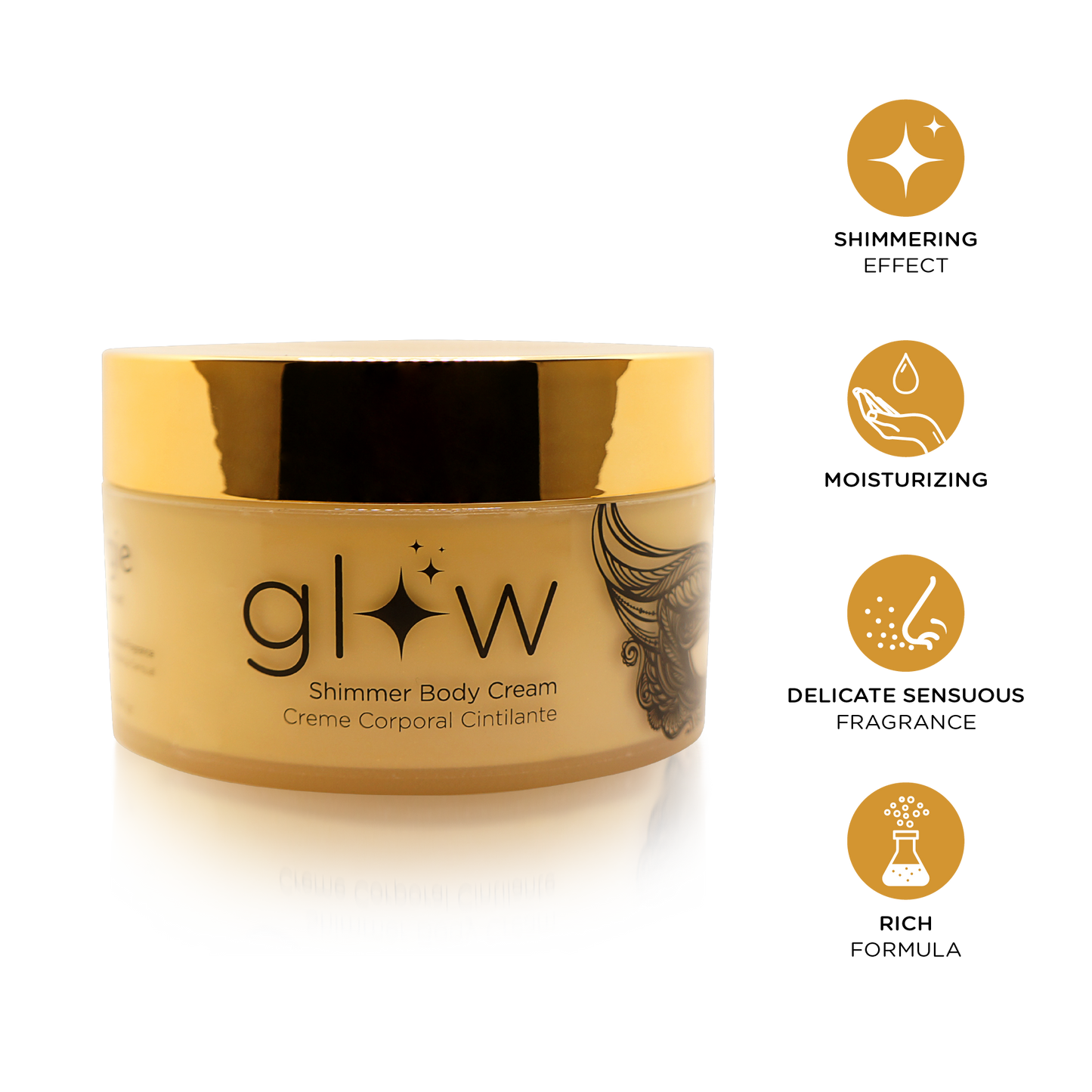 Wohlbefinden - Glow Shimmering Body Cream - 250 ml
