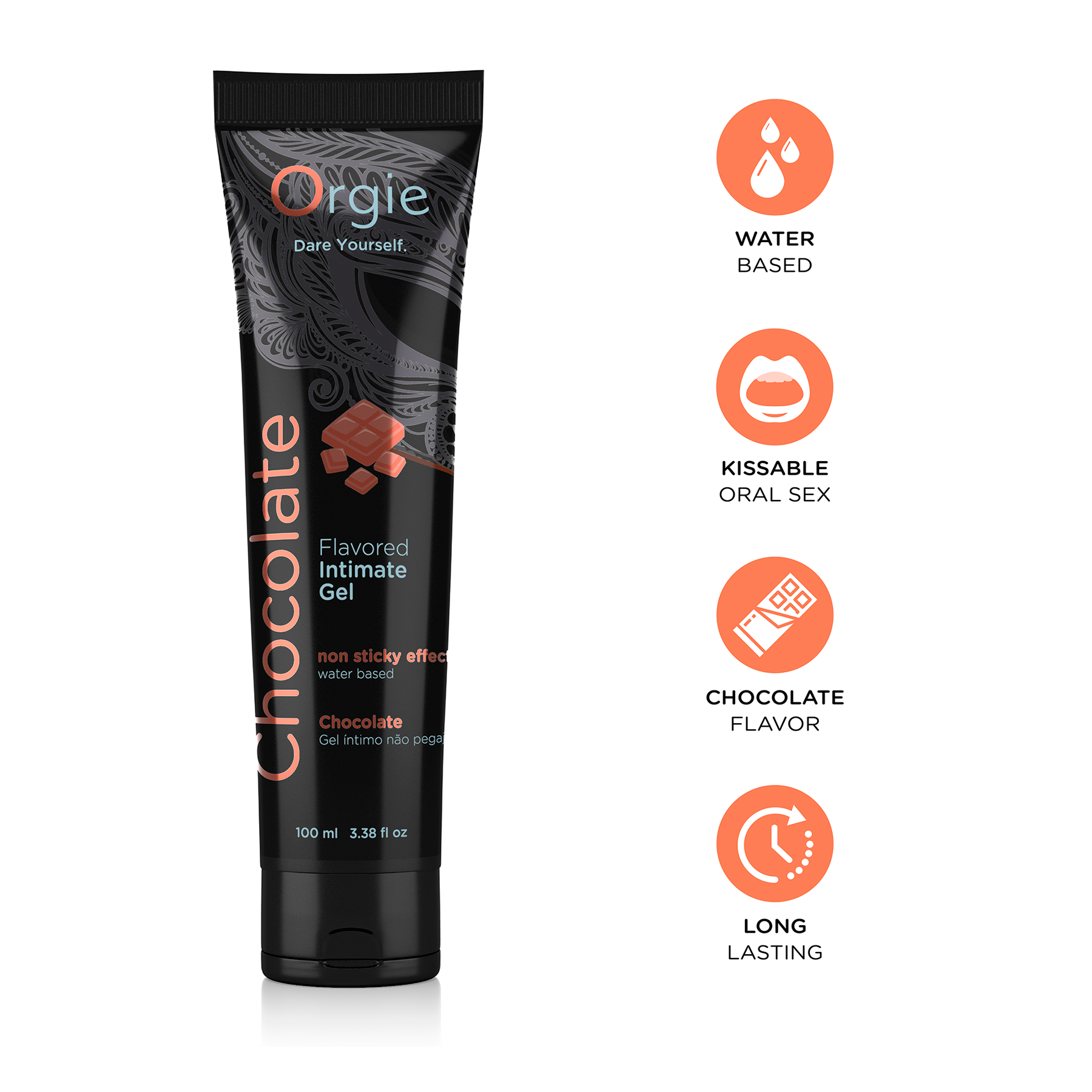 Water based intimate gel chocolate