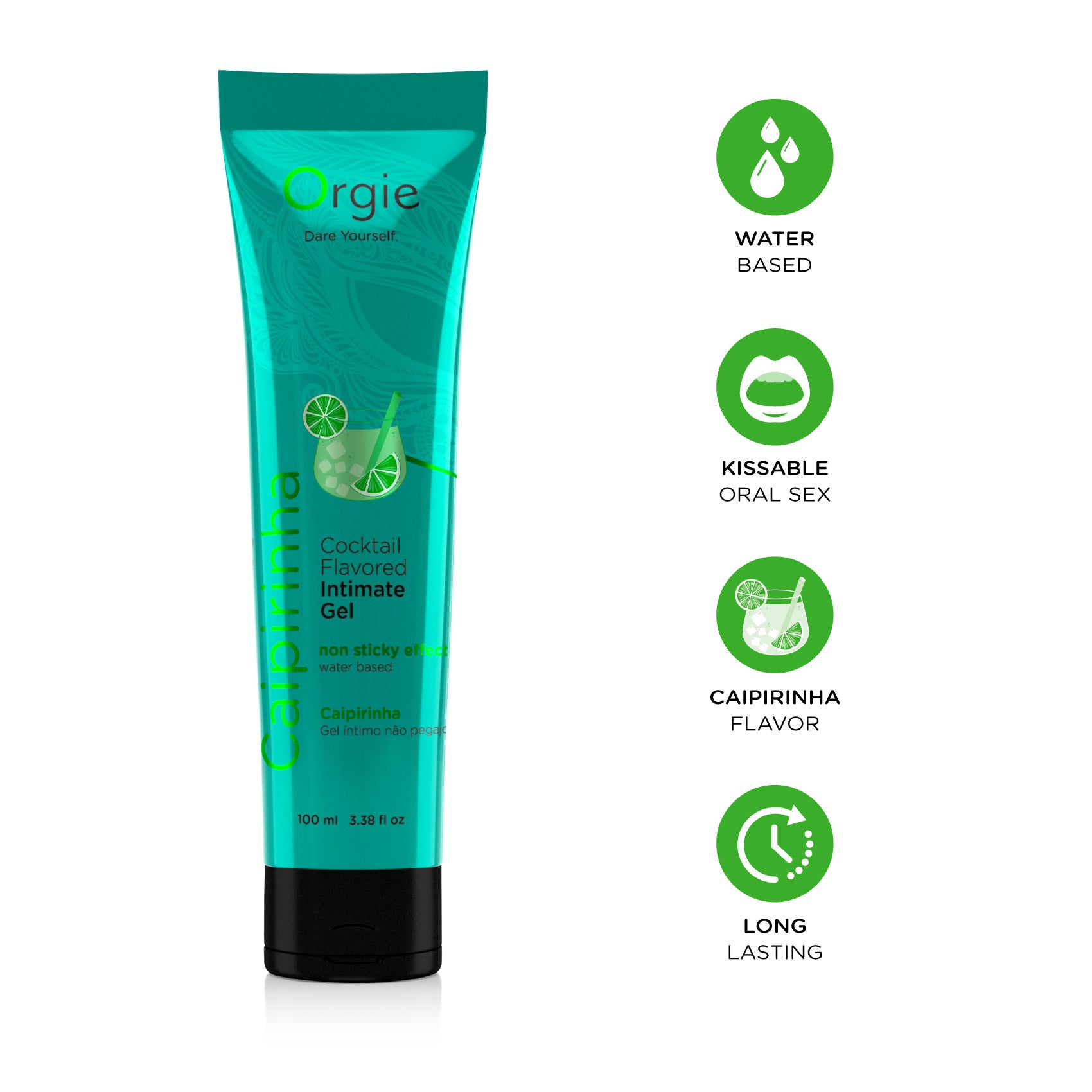 Water based intimate gel Lube Tube Cocktail Caipirinha
