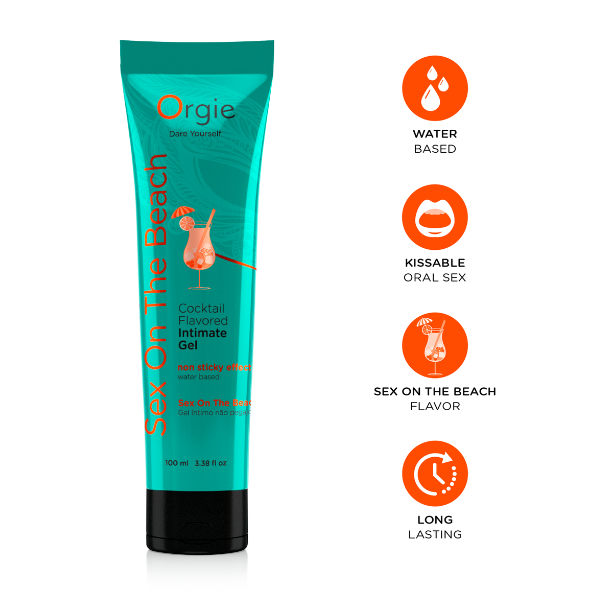 Water-based intimate gel - Lube Tube Cocktail Sex On The Beach - 100 ml